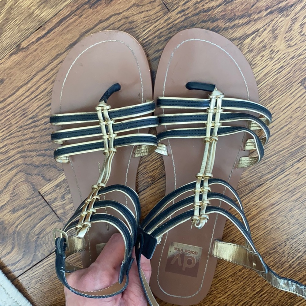 Black/gold Dolce Vita sandals